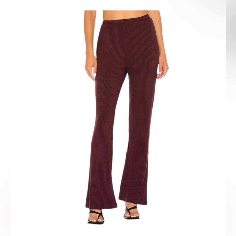 n:Philanthropy Revolve Reign Flare Leg Pull On Knit Pant in Burgundy size XS NWT